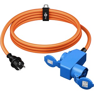 4040849762222 - GOOBAY 76222 - Schutzkontakt-Stecker auf 2xKupplung(CEE-Schutzkontakt)16A 230V 4040849762222 - GOOBAY 76222 - Schutzkontakt-Stecker auf 2xKupplung(CEE-Schutzkontakt)16A 230V