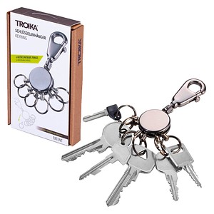 TROIKA® Schlüsselanhänger PATENT silber