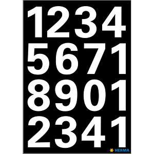 4008705710510 - Zahlen Klebenummern 25mm 0-9 wetterfest Folie weiss Klebenummern 4008705710510 10 Beutel