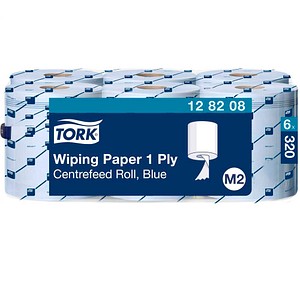 TORK Putztuchrollen Advanced M2 1-lagig blau, 6 Rollen