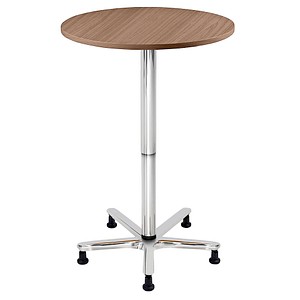 HAMMERBACHER Stehtisch höhenverstellbar Holz nussbaum 80,0cm x 80,0cm x 72,0 - 114,0 cm HAMMERBACHER Stehtisch höhenverstellbar Holz nussbaum 80,0cm x 80,0cm x 72,0 - 114,0 cm