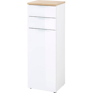 GERMANIA Badschrank PESCARA weiß, navarra-eiche 39,0 x 34,0 x 112,0 cm