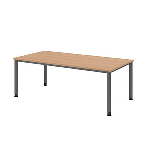 4032062310823 - HAMMERBACHER Orbis höhenverstellbarer Schreibtisch eiche rechteckig 4-Fuß-Gestell grau 2000 x 1000 cm 4032062310823 - HAMMERBACHER Orbis höhenverstellbarer Schreibtisch eiche rechteckig 4-Fuß-Gestell grau 2000 x 1000 cm