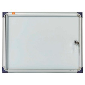 5028252158732 - Schaukasten 2 x A4 extraflach Metallrückwand weiß magnetisch 5028252158732 Nobo
