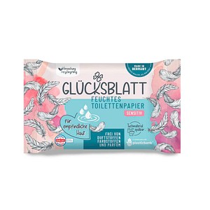 GLÜCKSBLATT Feuchtes Toilettenpapier SENSITIV 1-lagig, 12x 42 Tücher