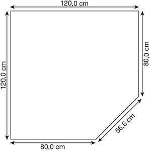 4032062163269 - HAMMERBACHER Verbindungsplatte Altus eiche silber Trapezform 1200 x 800 x 720 cm