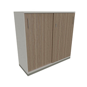 4260429765744 - fm Schiebetürenschrank Sidney 4260429765744 weiß eiche natur 2 Fachböden 1200 x 442 x 1133 cm