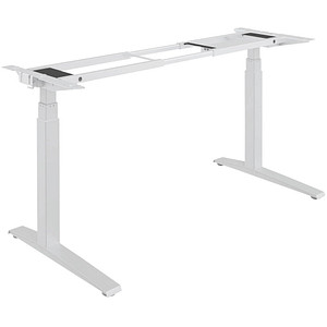 0043859756605 - Levado Elektrisch Höhenverstellbar Sitz-Stehschreibtischgestell Rechteckig Weiß T-Fuß 1829 (B) x 698 (T) x 1257 (H) mm MFC (Melaminbeschichtete Spanplatte) PVC (Polyvinylchlorid) Stahl