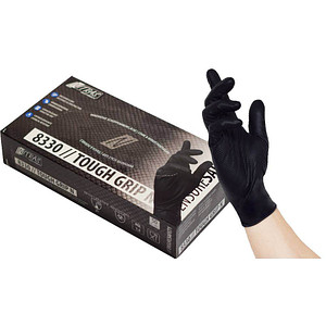 4059904041165 - Einweghandschuhe TOUGH GRIP N 8330 lebensmittelecht schwarz Größe M 8 Nitril 4059904041165 50 Stück 4059904041165 - Einweghandschuhe TOUGH GRIP N 8330 lebensmittelecht schwarz Größe M 8 Nitril 4059904041165 50 Stück