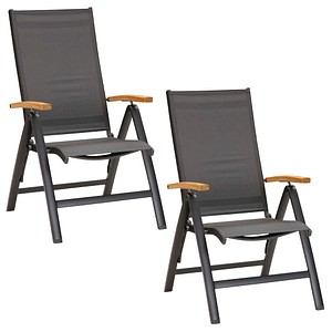 4043153111663 - BEST Gartenstuhl Klappsessel Cavalese anthrazit Teak anthrazit