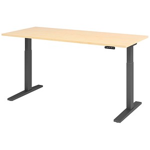 4032062185650 - Sitz-Steh-Schreibtisch VXMKA19 3 G elektrisch höhenverstellbar 70-120cm (H) 180x80cm (BxT) rechteckig ahorn   graphit 403206
