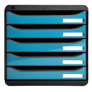 9002493423596 - Schubladenbox mit 5 Schubladen Big Box Plus Kunststoff Schwarz Türkis 278 x 347 x 271 cm 9002493423596 - Schubladenbox mit 5 Schubladen Big Box Plus Kunststoff Schwarz Türkis 278 x 347 x 271 cm