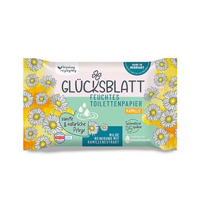 GLÜCKSBLATT Feuchtes Toilettenpapier KAMILLE 1-lagig, 12x 42 Tücher