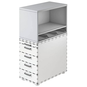 HAMMERBACHER Container-Aufsatz lichtgrau 42,8 x 80,0 x 53,0 cm, 1 St.