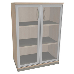 4260267328859 - fm Aktenschrank Sidney 4260267328859 akazie Acrylglas klar 2 Fachböden 800 x 442 x 1133 cm