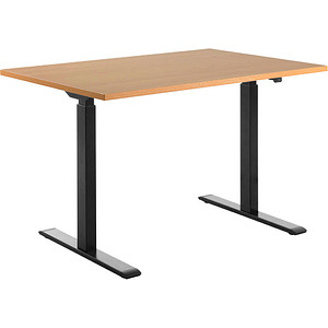 4014296860503 - Sitz-Steh-Schreibtisch E-Table TTS12080SB elektrisch höhenverstellbar 70-120cm (H) 120cmx80cm (BxT) rechteckig buche Schwa 4014296860503 - Sitz-Steh-Schreibtisch E-Table TTS12080SB elektrisch höhenverstellbar 70-120cm (H) 120cmx80cm (BxT) rechteckig buche Schwa