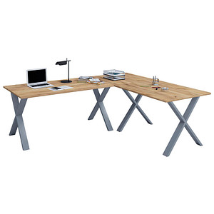 4051814434044 - my office Lona Schreibtisch honig-eiche rechteckig X-Fuß-Gestell silber 1300 x 500 cm 4051814434044 - my office Lona Schreibtisch honig-eiche rechteckig X-Fuß-Gestell silber 1300 x 500 cm