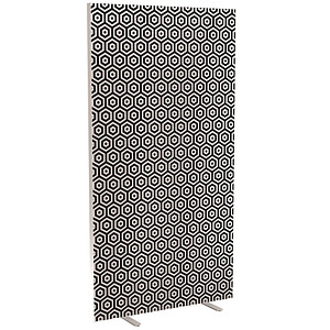 PAPERFLOW Trennwand easyScreen Black & White, 60405 bunt 94,0 x 173,4 cm, 1 St.