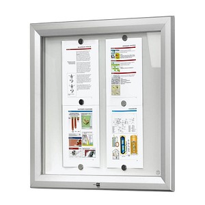 8595578316643 - Schaukasten T-Linie 6 x A4 Metallrückwand weiß silber magnetisch 8595578316643 Showdown Displays 8595578316643 - Schaukasten T-Linie 6 x A4 Metallrückwand weiß silber magnetisch 8595578316643 Showdown Displays