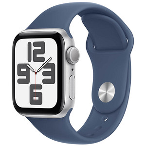 Apple Watch SE 40 mm Aluminium (GPS) Sportarmband S/M  denim, silber