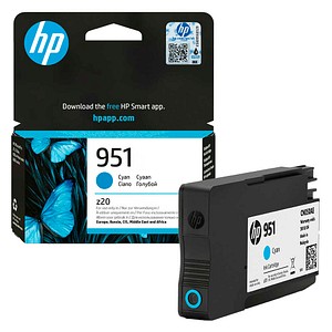 HP Druckerpatrone 951 CN050AE (951), cyan, ca. 700 Seiten 0199764139849 HP