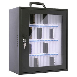 pavo Handygarage abschließbar 8024902 dunkelgrau, transparent, weiß 8024902 37,6 x 20,5 x 44,5 cm