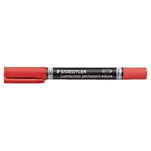 STAEDTLER Lumocolor duo Permanentmarker rot 0,6 - 1,5 mm, 10 St.