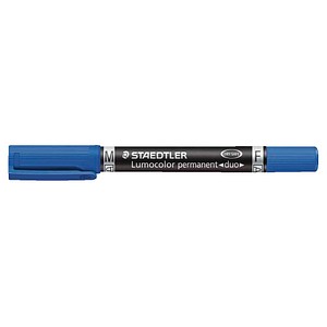 STAEDTLER Lumocolor duo Permanentmarker blau 0,6 - 1,5 mm, 10 St.