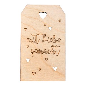 Rayher Geschenkanhanger Holz Mit Liebe Gemacht 1 St Gunstig Online Kaufen Office Discount