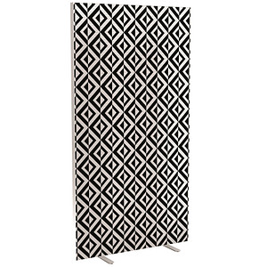 PAPERFLOW Trennwand easyScreen Black & White, 60597 bunt 94,0 x 173,4 cm, 1 St.