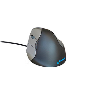 8717399991087 - BakkerElkhuizen Evoluent 4 Ergonomische Maus USB Optisch Schwarz Silber 5 Tasten 800 dpi 1300 dpi 1800 dpi 2600 dpi Ergonomisch