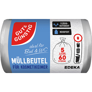 4311501526897 - Müllbeutel 2996403003 transparent 5 Liter offen 4311501526897 Gut & Günstig 60 Stück 4311501526897 - Müllbeutel 2996403003 transparent 5 Liter offen 4311501526897 Gut & Günstig 60 Stück