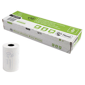 3130631407545 - Thermorolle Exacompta rückseitig bedruckt 1-lagig 55 g m² L 24 m x B 57 mm Ø 46 mm 10 Rollen weiß 3130631407545 - Thermorolle Exacompta rückseitig bedruckt 1-lagig 55 g m² L 24 m x B 57 mm Ø 46 mm 10 Rollen weiß