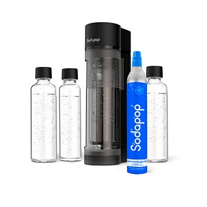 4065672000563 - Sodapop Wassersprudler Logan matt schwarz 2x 850ml + 1x 600ml Glasflaschen 4065672000563 - Sodapop Wassersprudler Logan matt schwarz 2x 850ml + 1x 600ml Glasflaschen