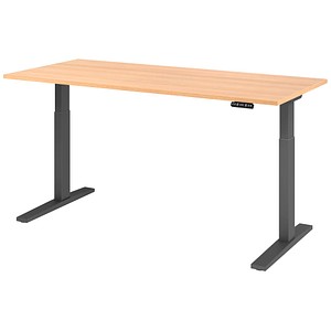 4032062185681 - Sitz-Steh-Schreibtisch VXMKA19 E G elektrisch höhenverstellbar 70-120cm (H) 180x80cm (BxT) rechteckig eiche graphit 403206 4032062185681 - Sitz-Steh-Schreibtisch VXMKA19 E G elektrisch höhenverstellbar 70-120cm (H) 180x80cm (BxT) rechteckig eiche graphit 403206