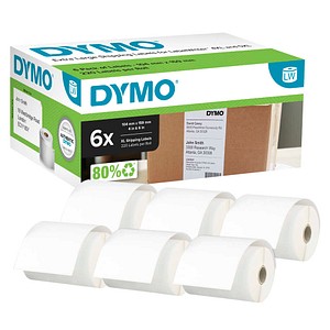 DYMO Etikettenrolle für Etikettendrucker weiß, 104,0 x 159,0 mm, 6 x 220 Etiketten