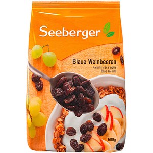 SEEBERGER Blaue Weinbeeren Trockenfrüchte 500,0 g, 1 St.