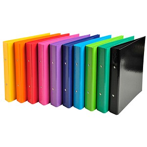 Exacompta Iderama Ringbücher 2-Ringe farbsortiert 3,5 cm DIN A5 hoch, 10 St.