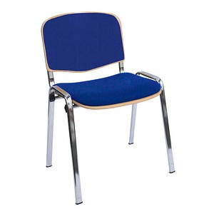 LÜLLMANN Stapelstuhl 225481 blau Stoff, 1 St.