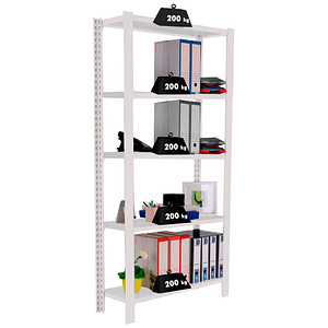 8435104914243 - Schwerlastregal OFFICCLICK 5 8435104914243 weiß 900 x 400 x 2100 cm 8435104914243 Simonrack 8435104914243 - Schwerlastregal OFFICCLICK 5 8435104914243 weiß 900 x 400 x 2100 cm 8435104914243 Simonrack