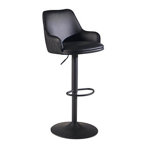 4251757716027 - Barhocker Kunstleder Schwarz Hocker Küchenhocker Bistrohocker Barstuhl 4251757716027 - Barhocker Kunstleder Schwarz Hocker Küchenhocker Bistrohocker Barstuhl