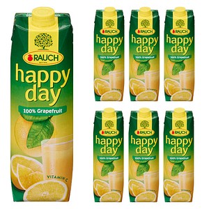 happy day Fruchtsaftkonzentrat Grapefruit 6x 1,0 l