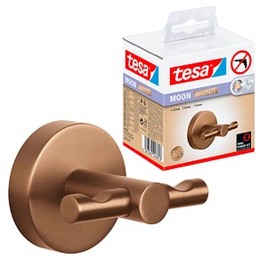 4063565243813 - Moon Bademantelhaken in gebürsteter Bronze - selbstklebender Wandhaken aus PVD-beschichtetem Metall - ohne Bohren inkl Klebelösung - 50 mm x 65 mm 4063565243813 - Moon Bademantelhaken in gebürsteter Bronze - selbstklebender Wandhaken aus PVD-beschichtetem Metall - ohne Bohren inkl Klebelösung - 50 mm x 65 mm