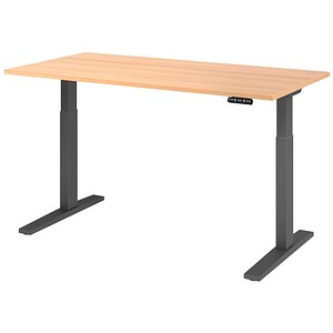 4032062185612 - Sitz-Steh-Schreibtisch VXMKA16 E G elektrisch höhenverstellbar 70-120cm (H) 160x80cm (BxT) rechteckig eiche graphit 403206 4032062185612 - Sitz-Steh-Schreibtisch VXMKA16 E G elektrisch höhenverstellbar 70-120cm (H) 160x80cm (BxT) rechteckig eiche graphit 403206