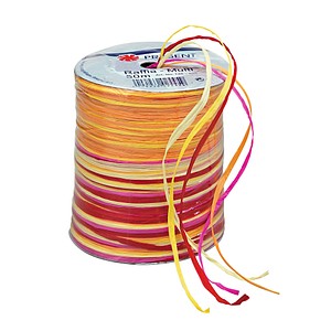 PRÄSENT Geschenkband Raffia matt gelb/rot/orange/pink 3,0 mm x 50,0 mm PRÄSENT Geschenkband Raffia matt gelb/rot/orange/pink 3,0 mm x 50,0 mm