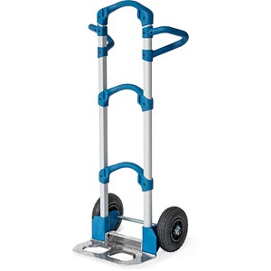 4017976517223 - Fetra Sackkarre Wuppi Aluminium mit klappbarer Schaufel abnehmbare Lufträder B 570 x T 445 x H 1250 mm