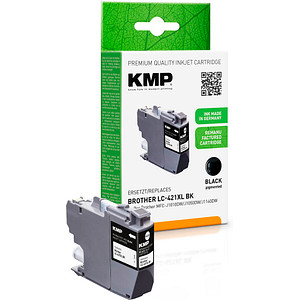 4011324001549 - KMP Patrone Brother MFC-J1010DW LC421XLBK black 500S 14ml remanufactured