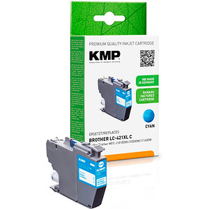 4011324001556 - KMP Patrone Brother MFC-J1010DW LC421XLC cyan 500S 7ml remanufactured