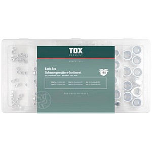 4049563050714 - Tox-dübel - tox Basic Box Sicherungsmuttern - Sortiment 195 tlg 4049563050714 - Tox-dübel - tox Basic Box Sicherungsmuttern - Sortiment 195 tlg