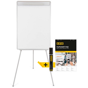 5603750509332 - Flipchart Magnetic 70x100cm grau auf Dreibeinstativ mit Armen 5603750509332 Bi-Office